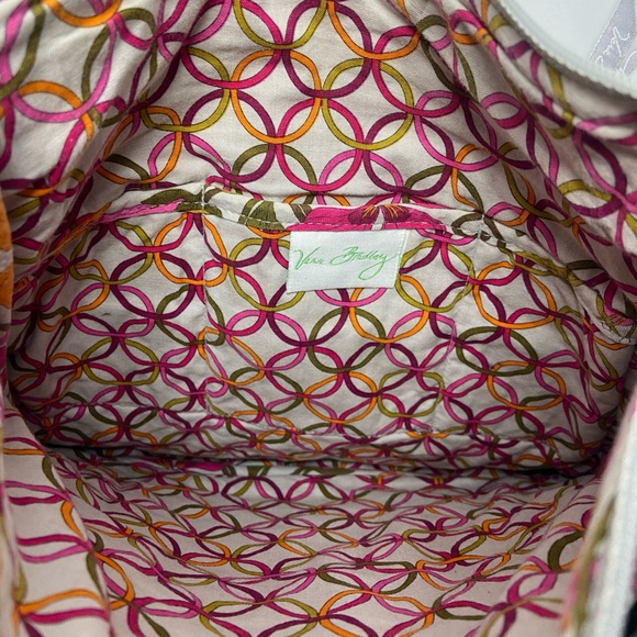 Vera Bradley Tea Garden Crossbody Hipster Purse Pink Orange Gray Floral - Picture 3 of 4